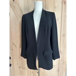 Kobi Halperin | Rosalie Black Open Front Jacket Blazer | Size Small